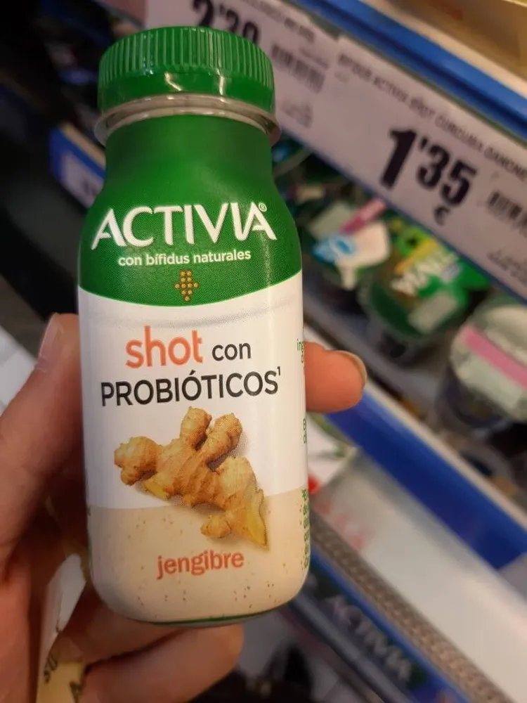 Activia shot con probióticos jengibre