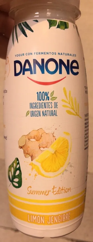 Yogur con fermermentos naturales: limón y jengibre