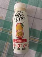 Yogur líquido desnatado con mango, maracuyá