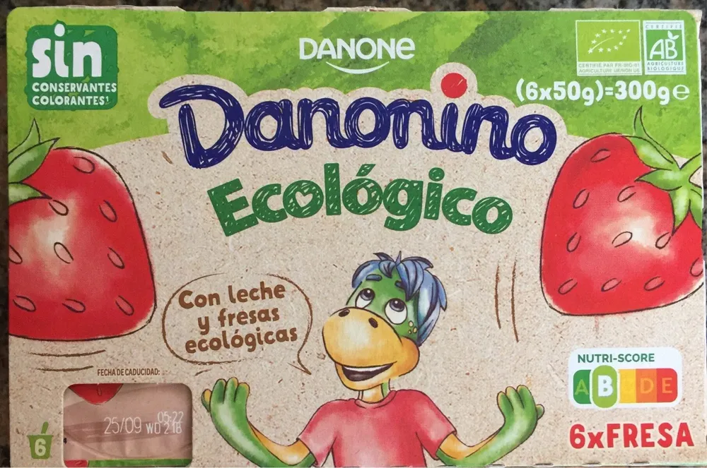 Danonino ecológico sabor fresa