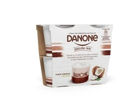 Yogur Danone 1919 con coco