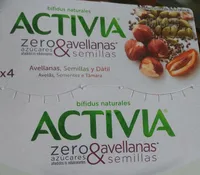 Activia avellanas, semillas y dátil