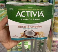 Activia Barriga Sana Fibras & cereales coco, avena y nueves