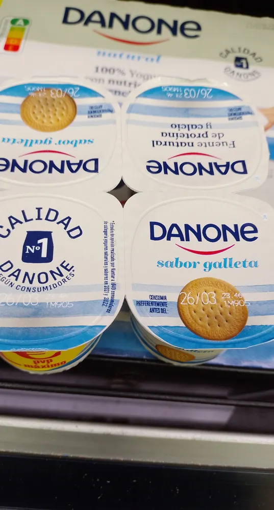 Yogures sabor galleta