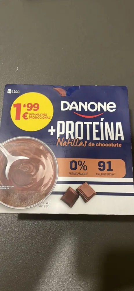 Natillas de chocolate proteina