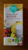 Bebida ecológica arroz con plátano y fresa