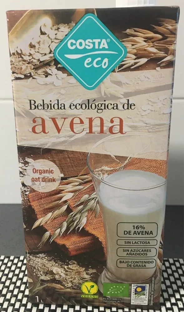 Bebida ecologica de avena