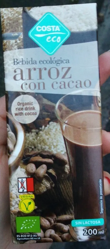 Bebida ecologica arroz con cacao
