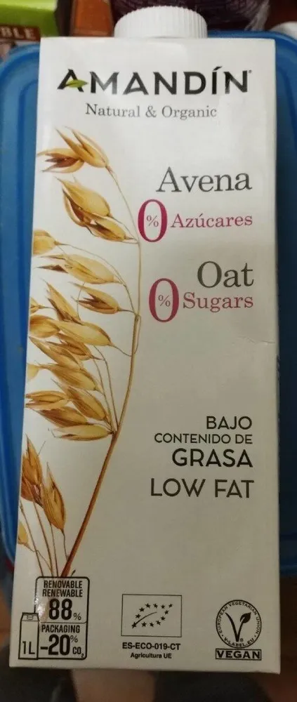 Bebida de avena 0% azúcares