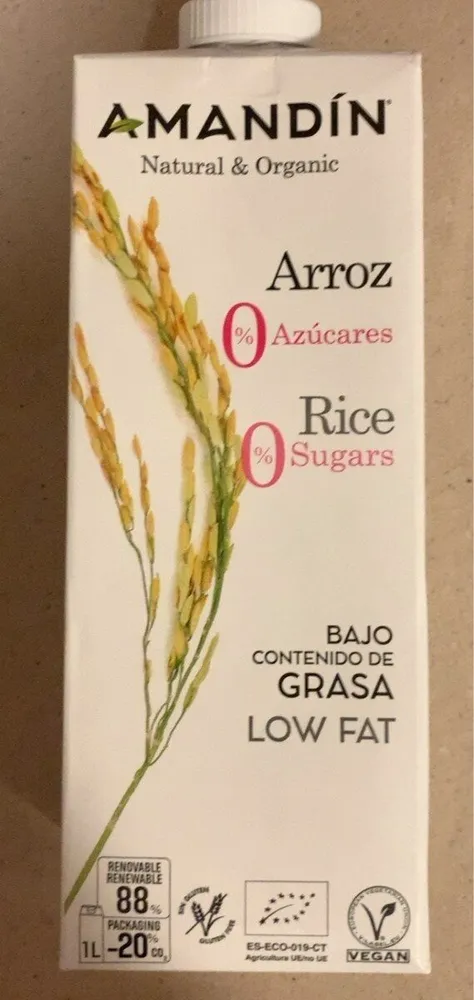 Bebida de Arroz Orgánica