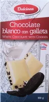 Chocolate blanco con galleta