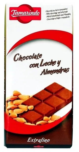 Chocolate con leche y almendras