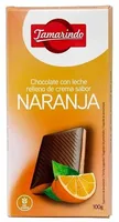 Chocolate con leche relleno sabor naranja