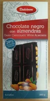 Chocolate negro con almendras tostadas enteras