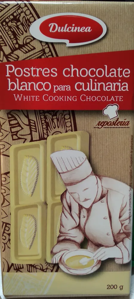 Chocolate blanco para culinaria