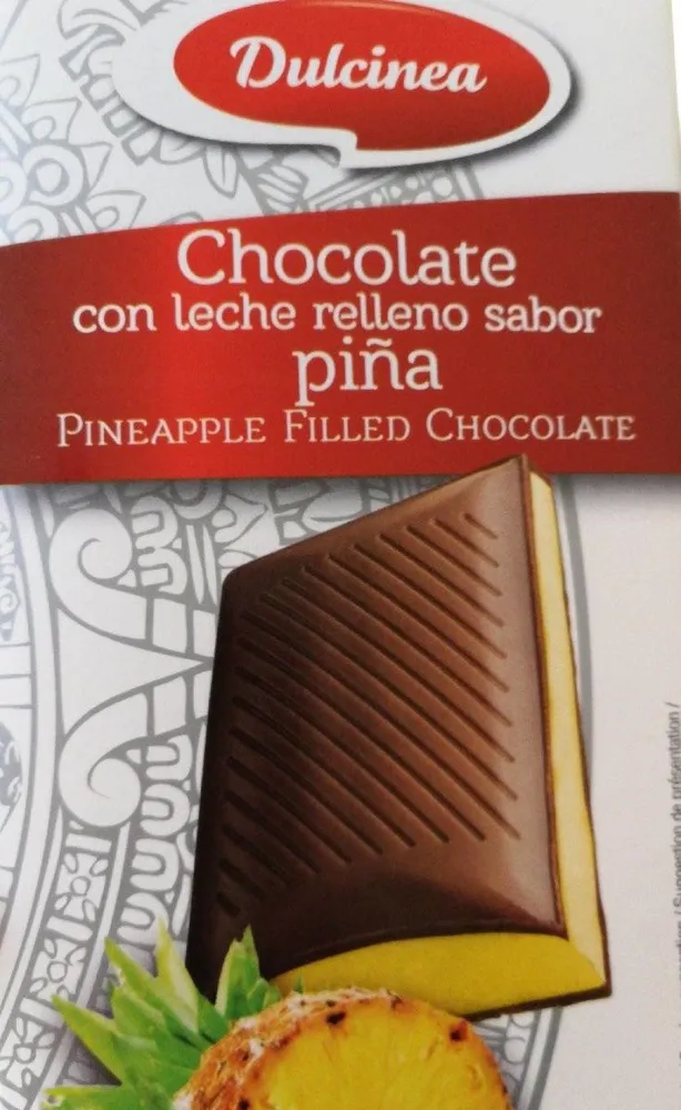 Chocolat au lait fourré ananas