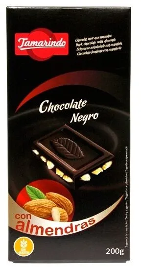 Chocolate negro con almendras