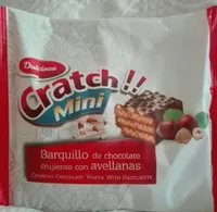 Barquillo de chocolate crujiente con avellanas