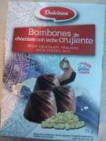 Bombones de chocolate con leche crujiente