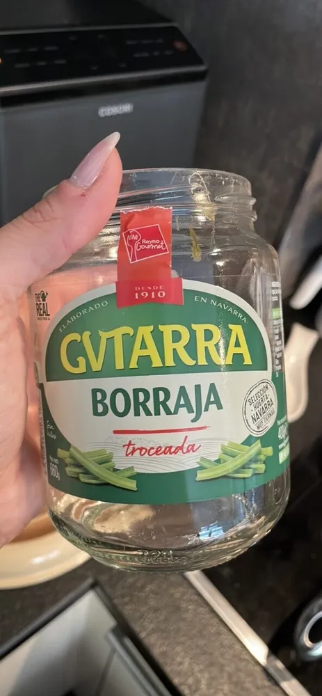 Borraja troceada en conserva