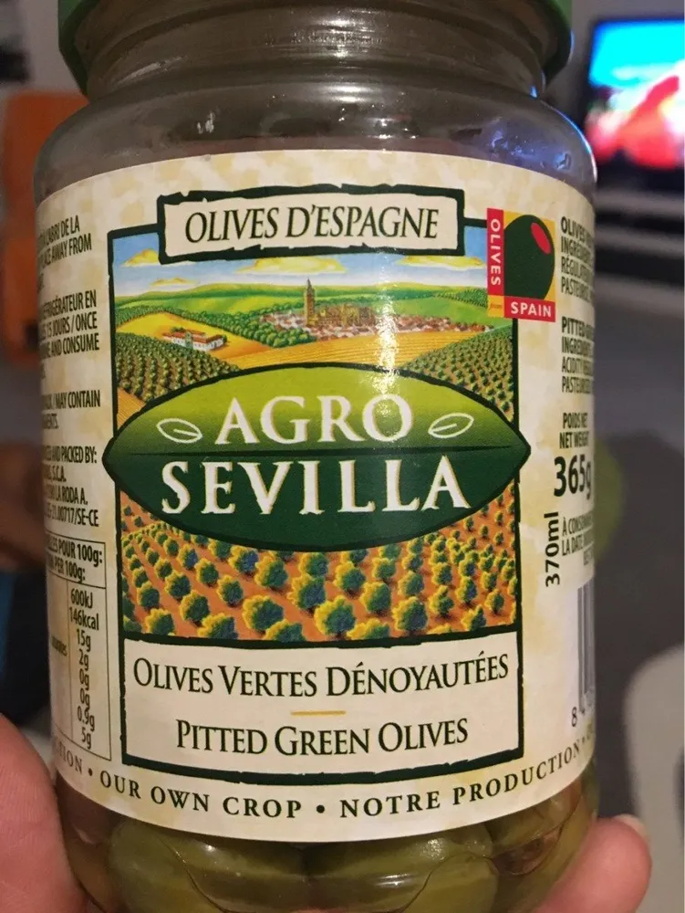 Olives vertes dénoyautées