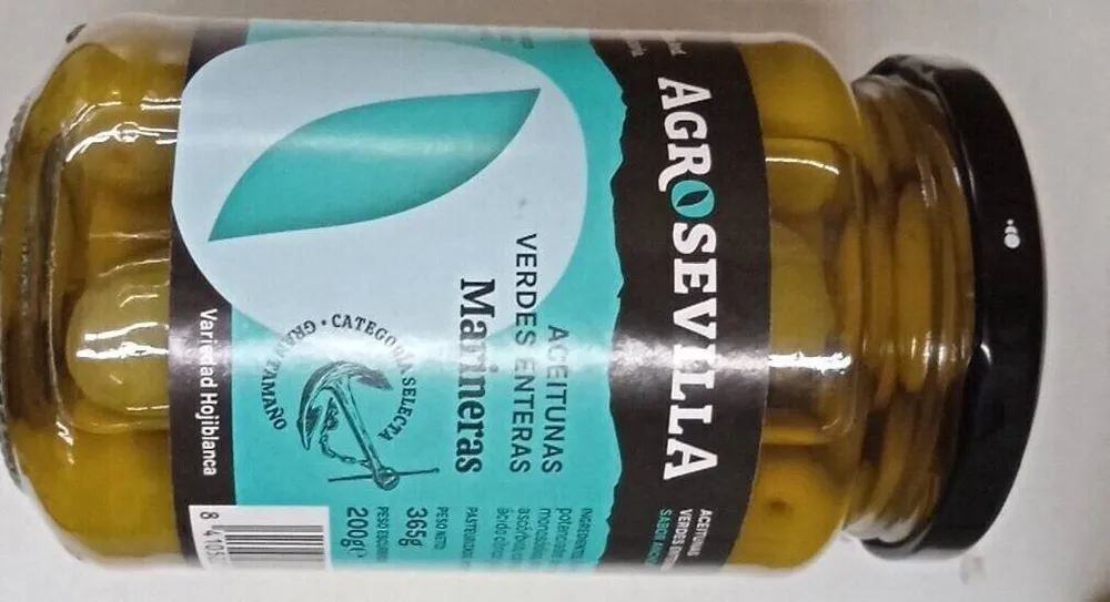 Aceitunas verdas enteras sabor anchoas