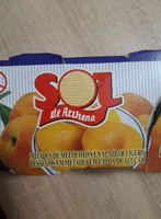 Mitades de melocotón en almibar