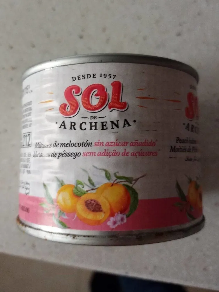 Melocotón en almíbar sin azúcar añadido