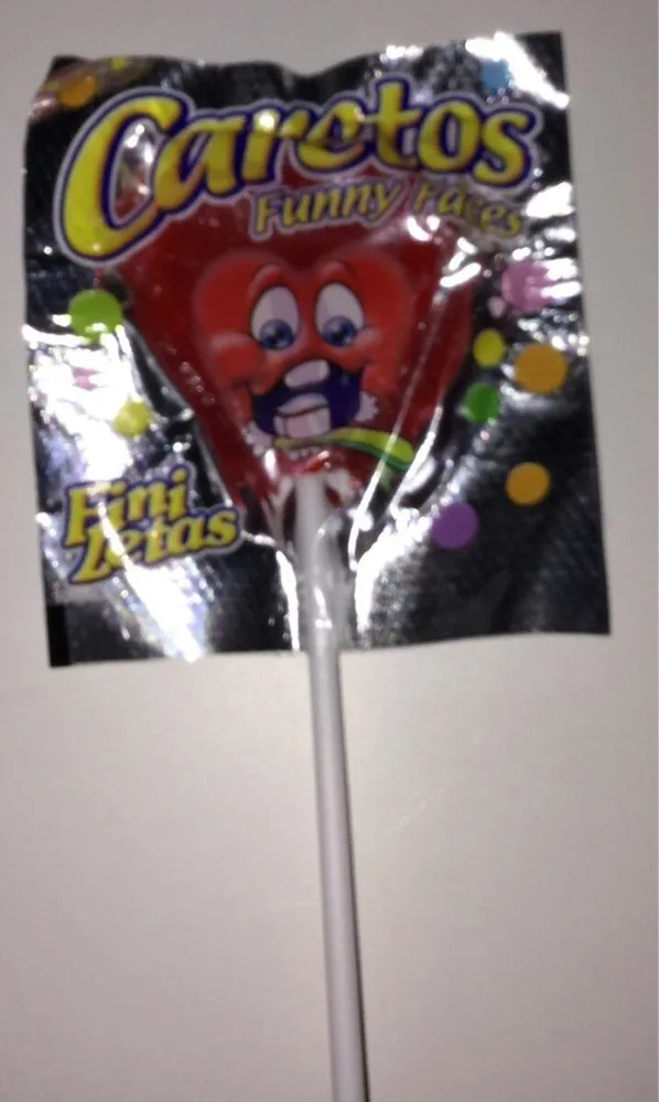 Fini Funny Faces Lolly Strawberry