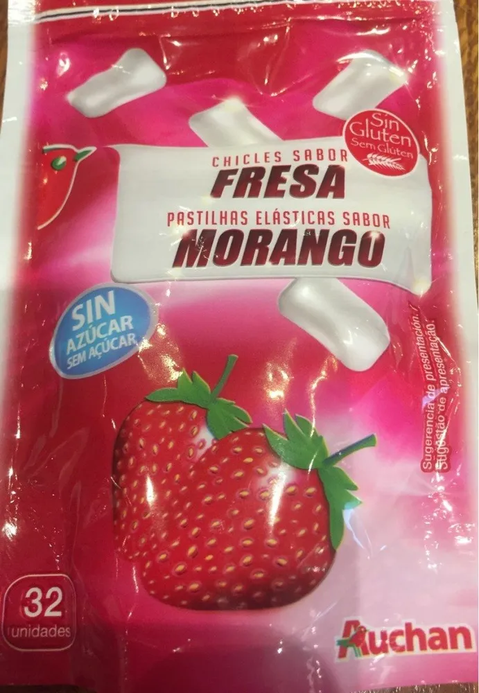 Chicles sabor fresa