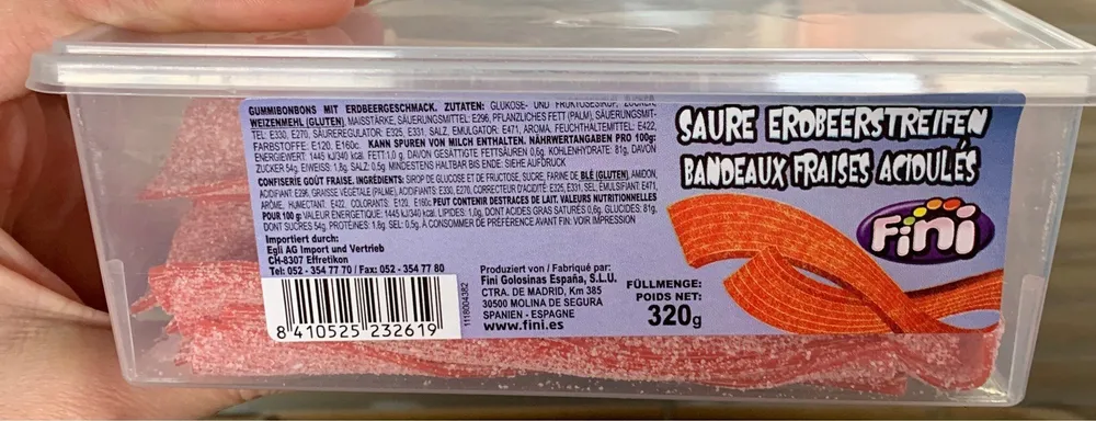 Bandeaux Fraises Acidulés