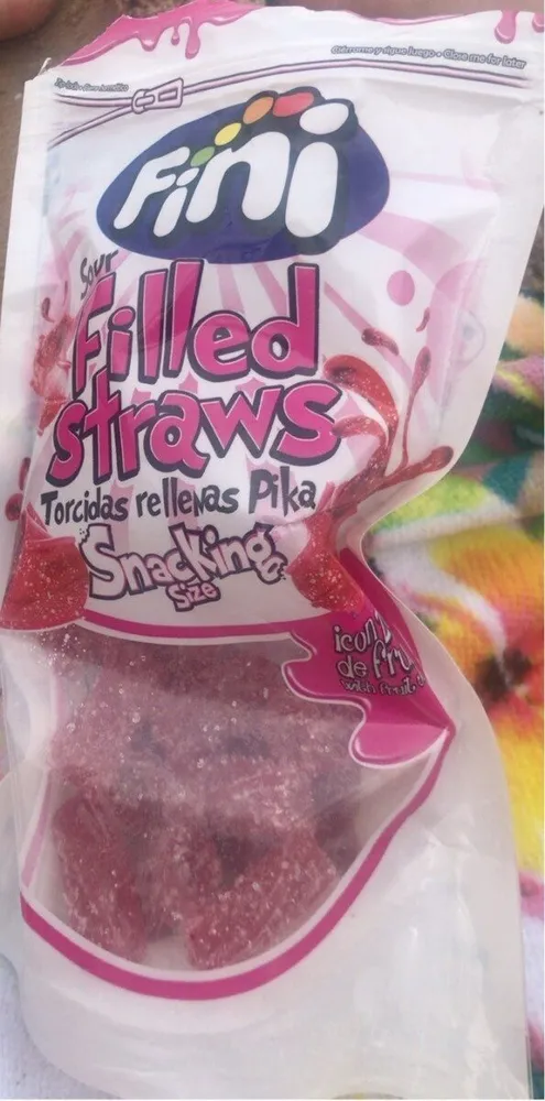 Filled straws