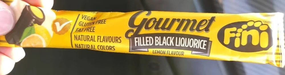 Filled black licuorice