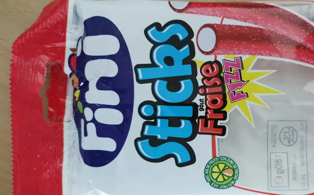 Sticks  goût fraise Fizz