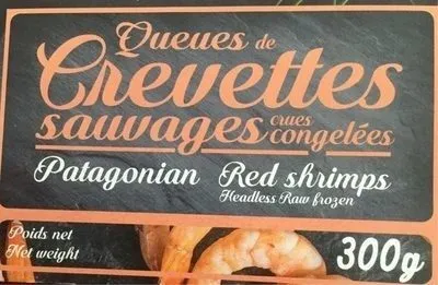 Queues de Crevettes sauvages crues congelees