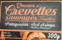 Queues de Crevettes sauvages crues congelees