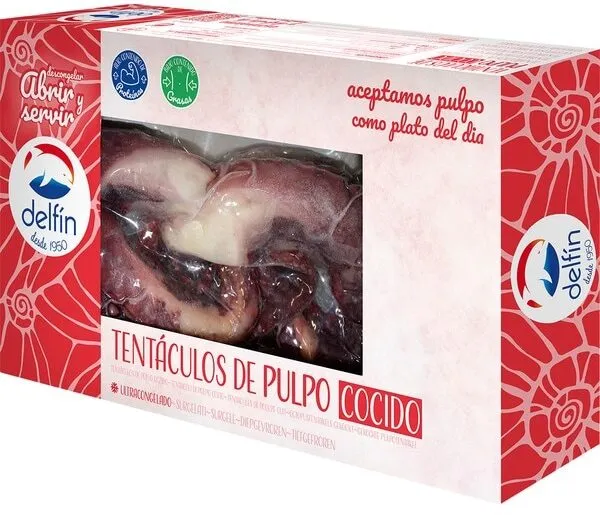 Tentáculos de pulpo cocido