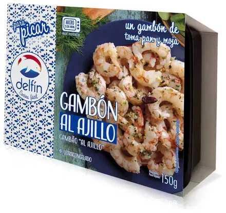 Gambón pelado al ajillo