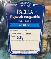 Preparado de marisco para paella