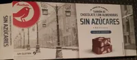 Turrón de chocolate con almendras sin azúcares añadidos