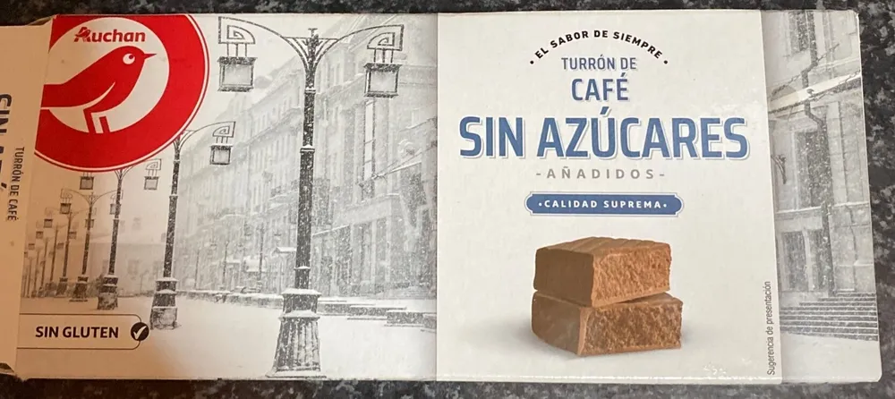 Turrón de café sin azúcares