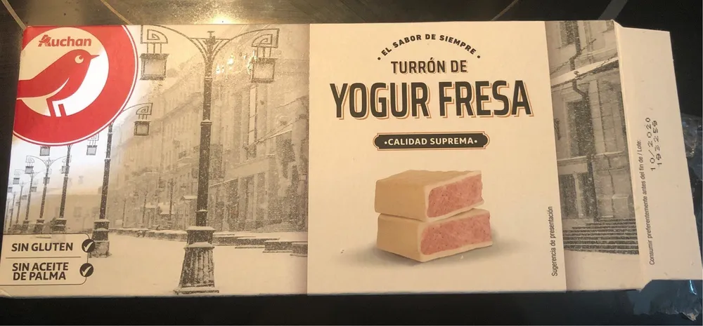 Turrón de yogur fresa