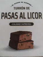 Turrón de pasas al licor