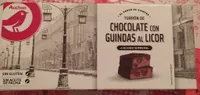 Turrón de chocolate con guindas al licor
