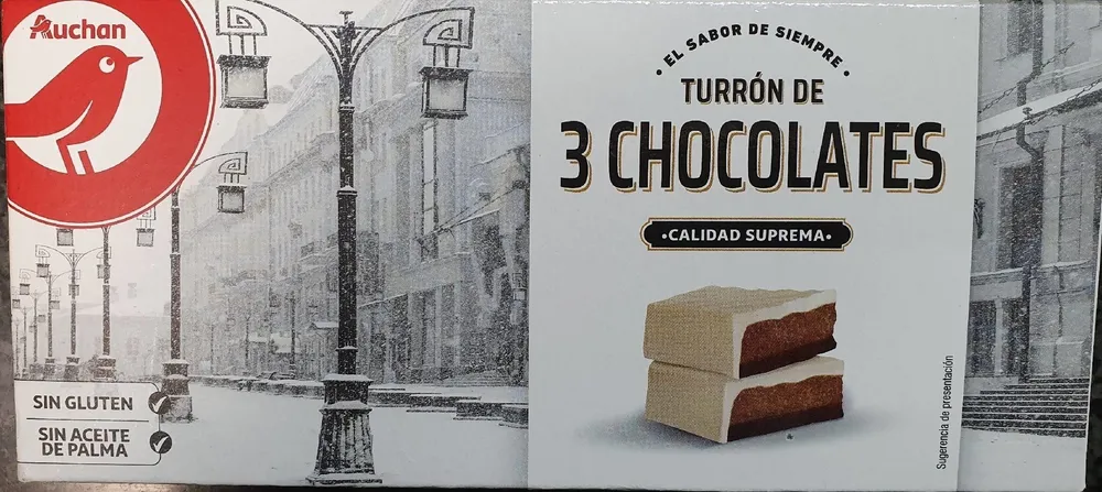 Turrón 3 chocolates