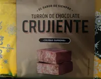 Turrón de chocolate crujiente