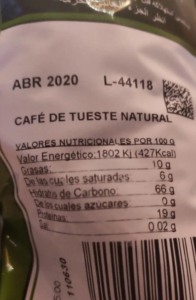 Café de tueste natural