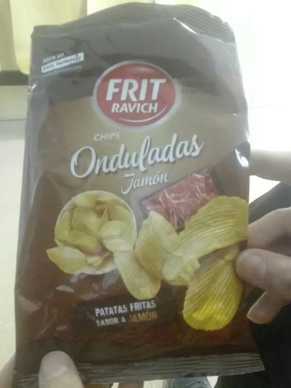 Chips onduladas jamon