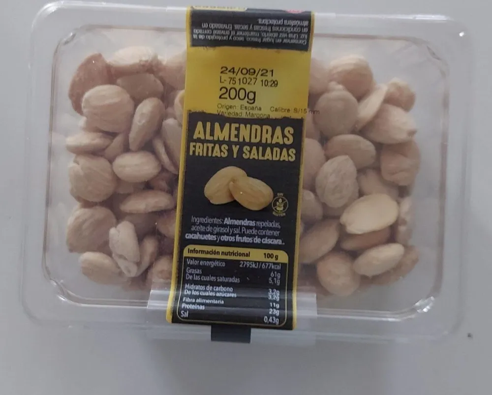 Almendras Fritas y Saladas