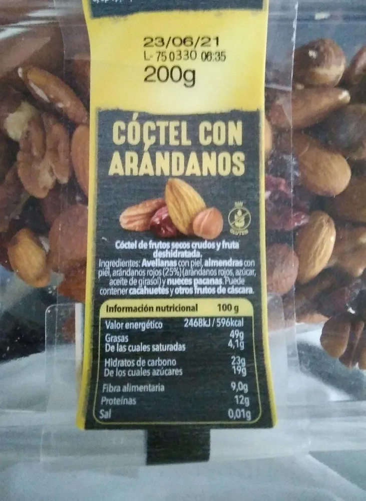Cóctel con arándanos